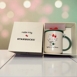 Starbucks Hello Kitty Mug with Green Handle